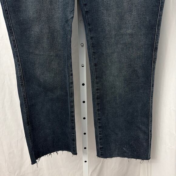 Judy Blue Womens Straight Fit Jeans Size 15/32 Button Fly Stretch Raw Hem - Picture 7 of 12